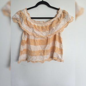 Off the shoulder ruffle top